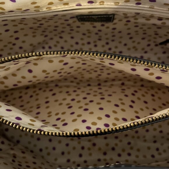 Kate Spade Black/Porcelain Leather Rachelle Berkeley Lane Satchel Tote Handbag - Picture 14 of 14